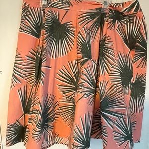 Tropical Print Skirt with pockets